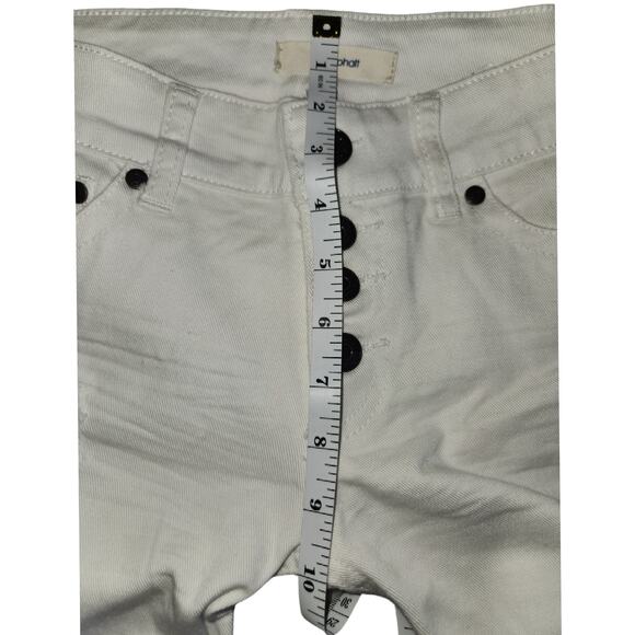 Blue Asphalt NWT White Distressed Denim Jean Shorts Size‎ 3 - Picture 10 of 10
